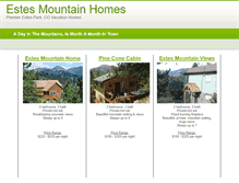 Tablet Screenshot of estesmountainhomes.com